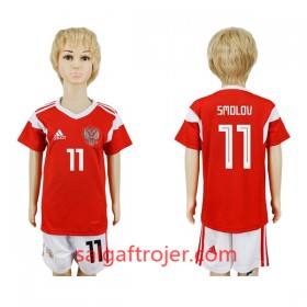 Rusland Fodboldtrøjer Smolov 11 Børn Hjemmebanesæt VM 2018